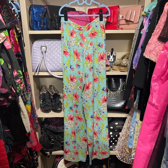 VTG Betsey Johnson Floral Vibrant Pants - Picture 2 of 5
